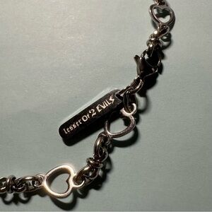 18” heart link stainless steel silver necklace/chain from Lesser of 2 Evils